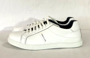 Neu authentische Breitling Herren Größe 9,5 weiße Leder Turnschuhe Schuhe Made Portugal - Bild 1 von 9