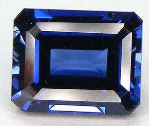 8,77 quilates. EXCELENTE CORTE ESMERALDA 12,8x10,3 mm. CORINDÓN LABORATORIO ZAFIRO AZUL - Imagen 1 de 3