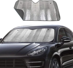 Windshield Sun Shade UV Protection, Keeps Car Cool - Black (55"x27.5") - Picture 1 of 6