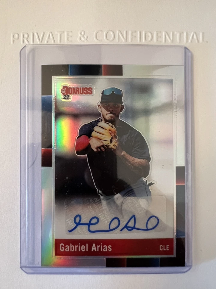 GABRIEL ARIAS 2022 PANINI OPTIC DONRUSS SILVER HOLO  AUTO CLEVELAND GUARDIANS - Image 1 of 2