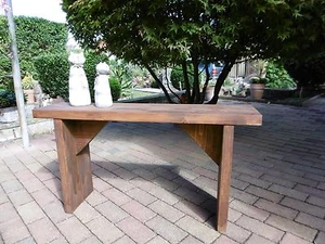 Ofenbank "  Paul " Gartenbank Grillplatz  Diele  Bank  1m Farbe Braun - Bild 1 von 6