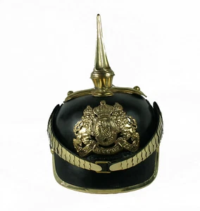 Pickelhaube Tschapka Baviera casco de caballero Imperio Shako Larp sca L43 - Imagen 1 de 1
