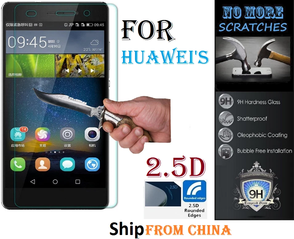2.5D 9H REAL Tempered Glass Huawei P9 P10 P20 P30 P40 P50 HD screen protector - Image 1 of 4