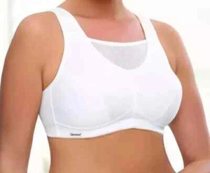 Glamorise Women's No-bounce Camisole Sports Bra Wirefree 1066 34F White NWOT - Picture 1 of 5