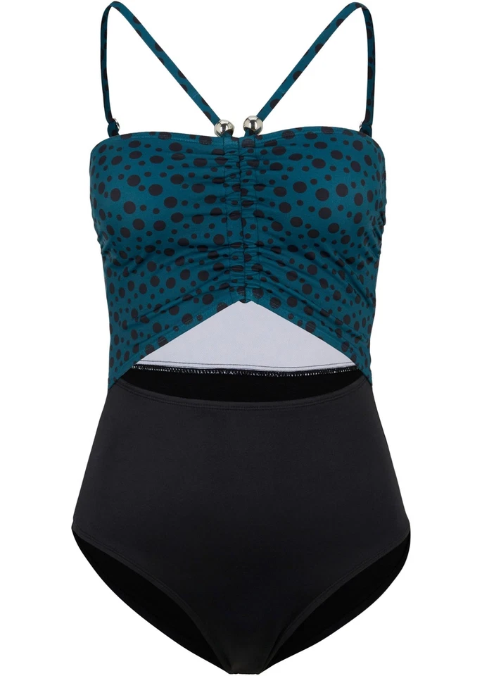 Neu Shape Badeanzug leichte Formkraft Gr 36 Petrol Schwarz Bademode Schwimmanzug - Bild 1 von 1