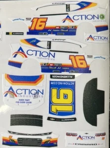 Custom 2022 A.J. Allmendinger #16 Action 1/64 Scale NASCAR Peel & Stick Decals - Picture 1 of 1