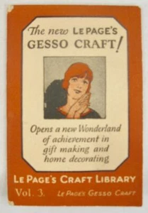 LePages Craft Library Vintage Small Book Booklet 1925 Volume 3 Gesso Craft (O) - Picture 1 of 7