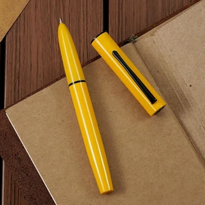 Hongdian C1 Fountain Pen Fine Nib, Lemon Yellow & Classic Retro Design Metal Pen - Picture 1 of 12