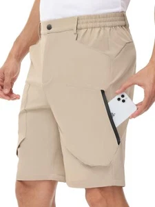 Men's Hiking Cargo Shorts 9" Quick Dry Lightweight Stretch Golf Shorts for Me... - Picture 1 of 7