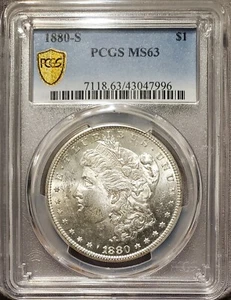 1880 S MORGAN SILBER DOLLAR MS-63 - Bild 1 von 4
