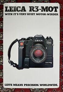 Leica Original Vintage R3-MOT Advertising Sign Made of Plastic with Leica Logo