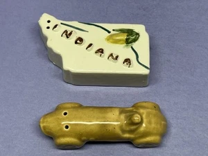 Vintage Parkcraft Indiana State Rennwagen Salz- & Pfefferstreuer Seitenblick 1950er - Bild 1 von 6