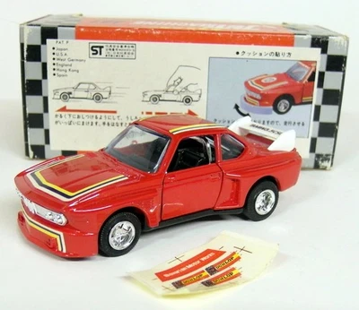 Shinsei JetMachine 1/40 Scale 407 BMW 3.5 CSL Red pull back diecast model car - Image 1 of 4