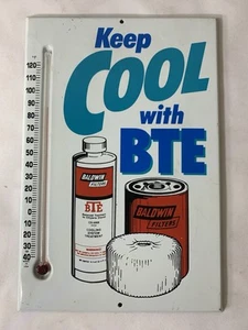 BALDWIN FILTER - "KEEP COOL WITH BTE" THERMOMETER - 9" X 6" GARAGE, MANNSHÖHLE - Bild 1 von 8