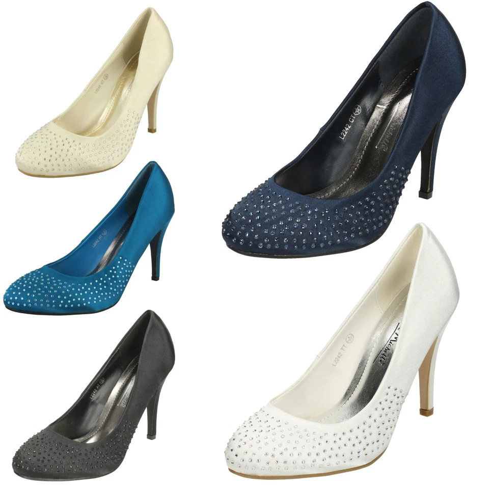 Ladies Anne Michelle Diamante *Court Shoes* - Image 1 of 1