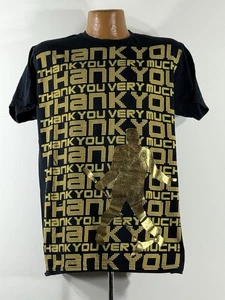 Camiseta Elvis Presley Negra Talla L Las Vegas Dorada Muchas Gracias Gráficos - Imagen 1 de 9