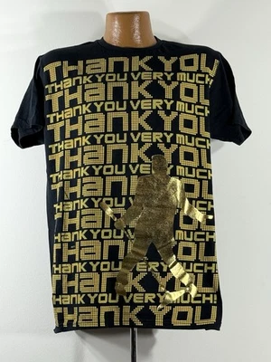 Camiseta Elvis Presley Negra Talla L Las Vegas Dorada Muchas Gracias Gráficos Foto 1 de 4