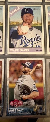 Lote de 6 cartas de Wade Davis 2015 Topps Heritage #97 2016 Bowman #119 KC Royals Foto 1 de 2