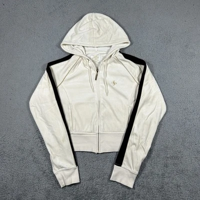 Y2k Crema Polo Sur Terciopelo Cremallera Sudadera con Capucha Talla XL Para Mujer’s Foto 1 de 4