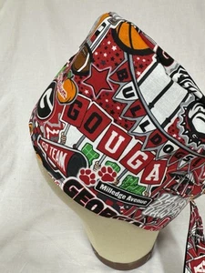 Men/Women Surgical Scrub Cap Lined Georgia  Very Cool 100% Cotton - Picture 1 of 3