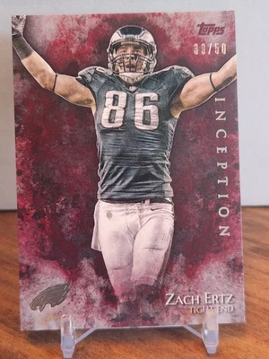 2014 Topps Inception - Zach Ertz Red /50 Eagles - Image 1 of 2