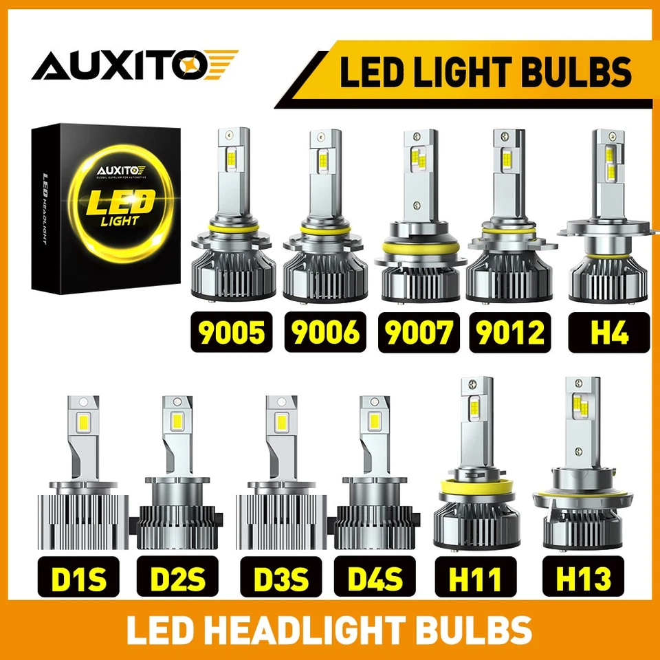 2/4/6X AUXITO 9005 9006 H4 9012 H11 Combo LED Headlight Bulbs Hi Lo Beam 6500K - Image 1 of 4