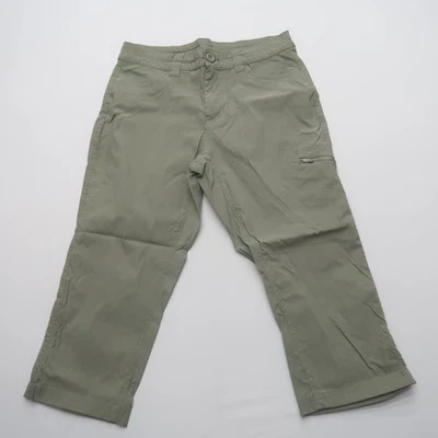 Pantalones capri de senderismo Eddie Bauer para mujer talla 6 verde nailon elástico viaje al aire libre Foto 1 de 4