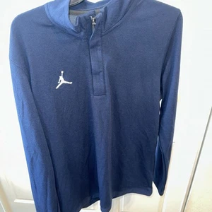 Nike Air Jordan Dri-FIT 1/4 Zip Pullover Top navyMen’s Sz M DQ7913-419 - Picture 1 of 5
