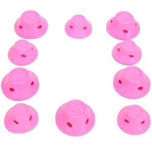 Rouleaux De Cheveux Pas De Chaleur Caoutchouc Rose Pas De Clip Coiffures De CFR - Imagen 1 de 12