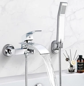 Mitigeur de Baignoire Cascade, Robinet Douche en H59 Laiton Chromé, Robinet Baig - Imagen 1 de 3