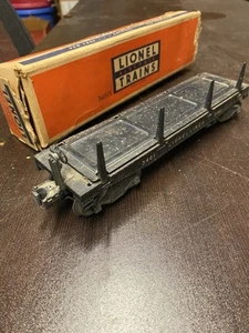 1949-52 VINTAGE LIONEL #3461X O GAUGE OPERATING LOG CAR IN ORIGINAL BOX - Picture 1 of 5