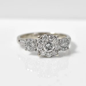 14K Weißgold 3/4 cttw natürlicher Diamant Ring 3,6 g Größe 7,25 - Bild 1 von 9