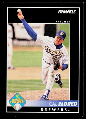1992 Pinnacle #249 Cal Eldred Milwaukee Brewers - Image 1 of 2