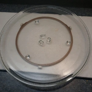 OEM 13.5" Frigidaire Microwave Turntable Glass Plate &  Rolling Support Ring  - Picture 1 of 2