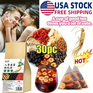 Ginseng Maulbeer Mispel Tee, Nierentee, Lebertee, Nierengesundheit für Männer & Frauen - Bild 1 von 13
