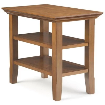Simpli Home Acadian Wood 14" Rectangle Transitional Narrow Side Table in Ligh... - Image 1 of 4