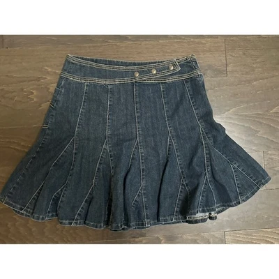 Falda vaquera vintage Baccini Denim 8 azul calce midi acampanada sirena trompeta elástica Foto 1 de 4