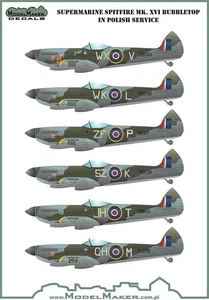 Spitfire Mk.XVI Bubbletop in polish service - MD32066 - decals/masks - Picture 1 of 2