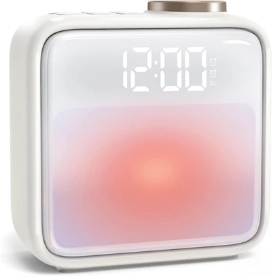AIRIVO Alarm Clock Night Lights, Built-in Battery Alarm Clock for Bedrooms, 6 Sc - Image 1 of 4