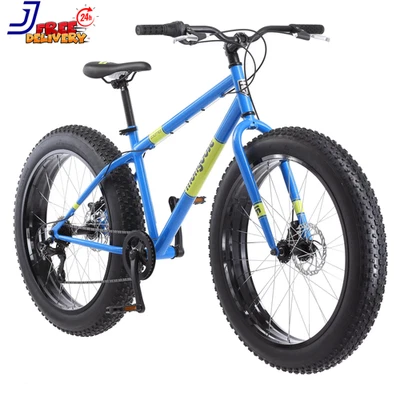 BICICLETA FAT TIRE Para Hombres 26" Mongoose Dolomite 7 Velocidades On-Off Road Bicicleta Azul NUEVO Foto 1 de 4