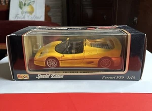 Maisto 1995 Ferrari F50 gelb Maßstab 1:18 Diecast Modellauto Sonderedition NEU - Bild 1 von 3