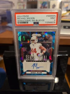 2024 Panini Prizm Michael Wilson Sensational Signatures /99 Blue Ice - Picture 1 of 2