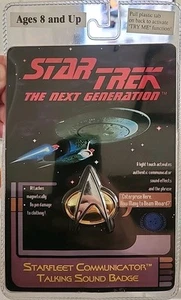 VINTAGE STAR TREK NEXT GEN STARFLEED COMMIUNICATION TALKING BADGE 1996 NEW !!!!! - Picture 1 of 2