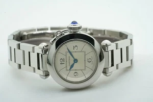 Cartier Pasha 27mm Quartz W3140007 2973 Silver Dial 11511U - Foto 1 di 1