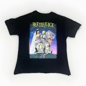Beetlejuice T-Shirt M Medium aus dem Film 1988, schwarz mit Logo der Vorderseite - Bild 1 von 5