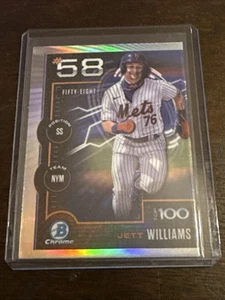2025 Bowman Baseball TOP 100 PROSPECTS JETT WILLIAMS (# 58) - Picture 1 of 4