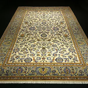 Orient Teppich Keschan 335 x 231 cm Keshan Beige Pistaziengrün Perserteppich Rug - Bild 1 von 10
