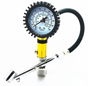PROFESSIONAL TIRE INFLATOR WITH DIAL GAUGE & DUAL CHUCK 150-220PSI - Picture 1 of 2