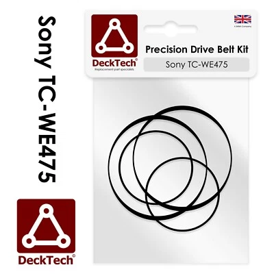 DeckTech® Replacement Belts for Sony TC-WE475 TCWE475 TC WE475 Cassette Deck - Image 1 of 3
