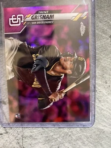 Topps Finest Trent Grisham rifrattore rosa 2020 - Foto 1 di 4